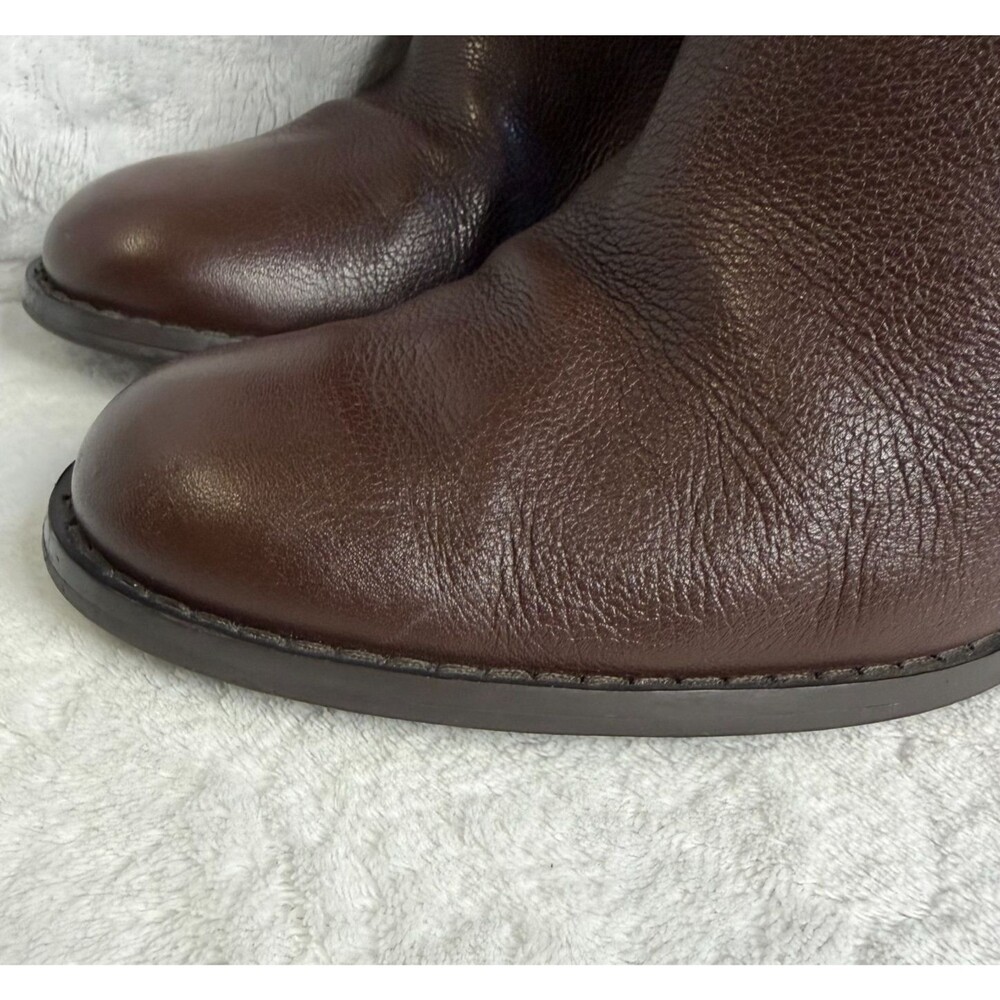 Coldwater Creek Brown Western Cowboy Boots Women's Size 10 Braided Detail - Picture 4 of 16